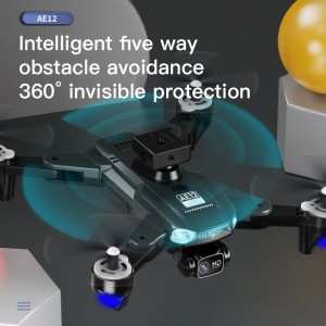 AE12 Remote Control Drone Toy 8K HD Camera Aerial Photography Video Quadcopter Smart Obstacle Avoidance