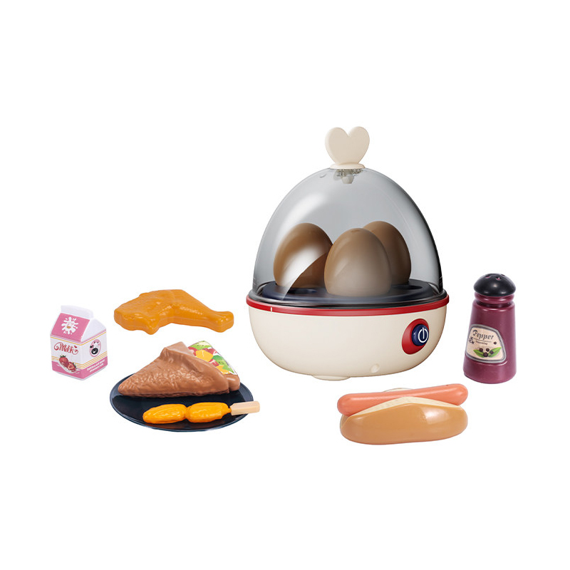 Children Kitchen Cooking Appliances Simulation Egg Steamer Toy Set with Lighting and Sound Effects