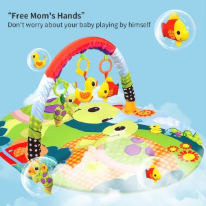Newborn Stage-Based Sensory Fitness Play Gym Baby Toddler Developmental Activity Gym & Play Mat with Detachable Toys