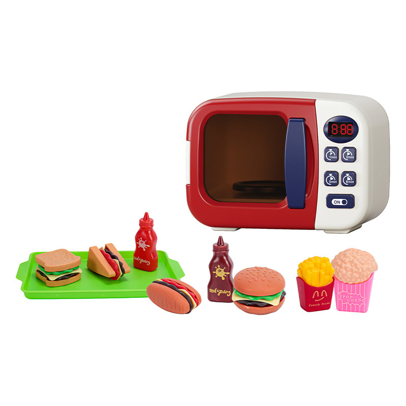 Children Simulated Kitchen Electrical Appliances Acousto-Optic Microwave Oven Toy Set