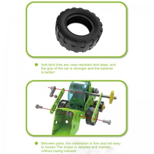 153PCS 8-во-1 креативна тема за фарма DIY модел на камион за градење играчки STEAM Образовни самосклопувачки блок-играчки за возила за деца