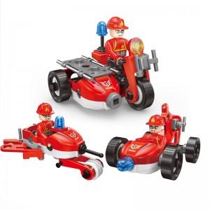 41 kpl STEM Educational Fire Rescue Building Series -lelu lasten älykäs 3-in-1 tee-se-itse -ajoneuvon lelusarja