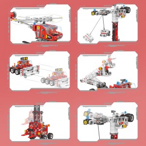187 pçs haste parafuso porca montagem veículo de combate a incêndio helicóptero brinquedos educativos resgate caminhão bloco de construção conjunto para crianças