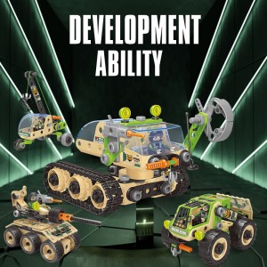Children STEM Education DIY Assembly Army Tank Helicopter Truck Soldiers Model Toy Military Vehicle Series Building Block Sets