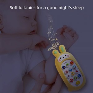 Baby tidlig pedagogisk mobiltelefon sovekomfort leketøy Avtakbar tegneserie enhjørning silikonetui Tospråklig mobiltelefonleke for barn