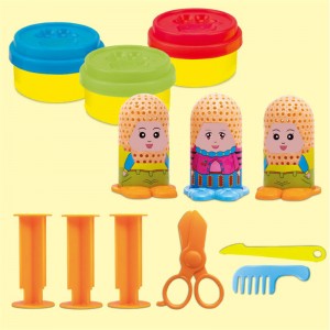 Anak Patung Kanak-kanak Pemotong Rambut Mainan Tanah Liat Penyemperit Plastik Gunting Mainan Acuan Plastisin bukan toksik Montesorri Kit Doh Anak Kecil Bermain