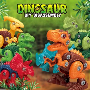 Kinderen Fijne Motoriek Training Schroef En Moer Aansluiten Dino Model Uit elkaar halen 3D Jurassic Animal DIY Zelfmontage Dinosaurus Speelgoed