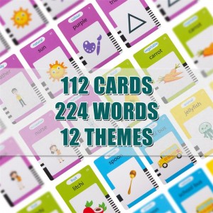 Pädagogische Montessori-Sprechende Karteikarte mit 224 Sichtwörtern, Englisch, Sprachtherapie-Maschinenspielzeug für Kinder