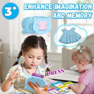 Tarjeta flash educativa Montessori con 224 palabras para aprender inglés, máquina de terapia del habla, juguete para niños