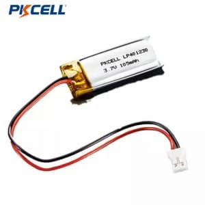 PKCELL 3.7V 105mAh LP401230 Ultrathin Polymer Lithium Ion Battery with PCM& Connector Supplier