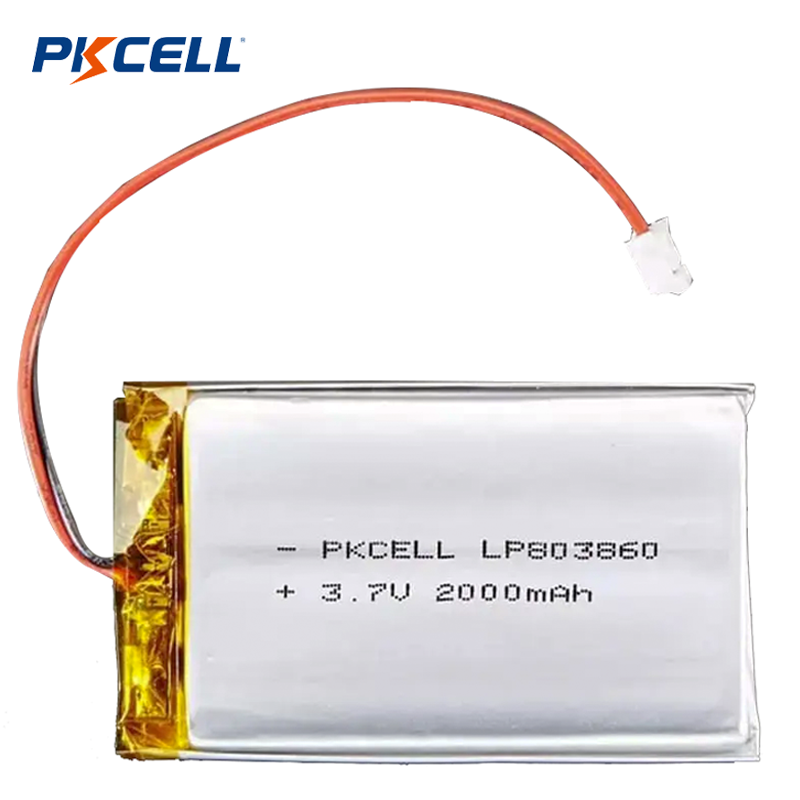 PKCELL 0.5C-1C LP803860 2000mAh 3.7V 充電式リチウムポリマー電池 電子ツール用