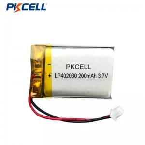 PKCELL LP402030 3.7v 200mah újratölthető lítium-polimer akkumulátor hordozható berendezésekhez szabva