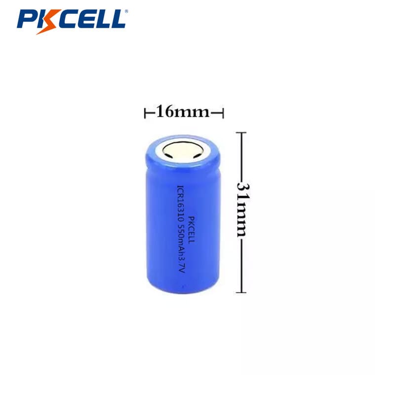 Lithium battery 16310 550mAh 5C 3.7v li-ion battery for electronic product light
