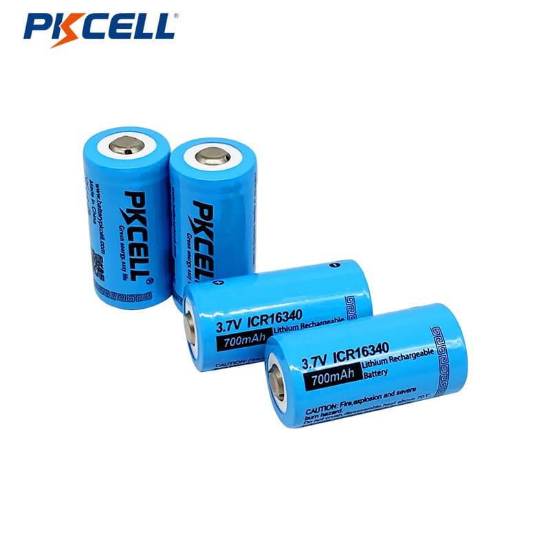 PKCELL Hot Sale 16340 700mAh 3.7v Li-ion Battery PKCELL for Consumer Electric
