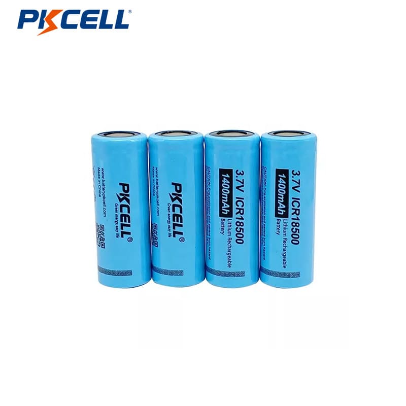 ICR18500 Lithium Ion Oplaadbare Batterij met pcb 3.7v 1400mah 1100mah 10C platte top groothandel