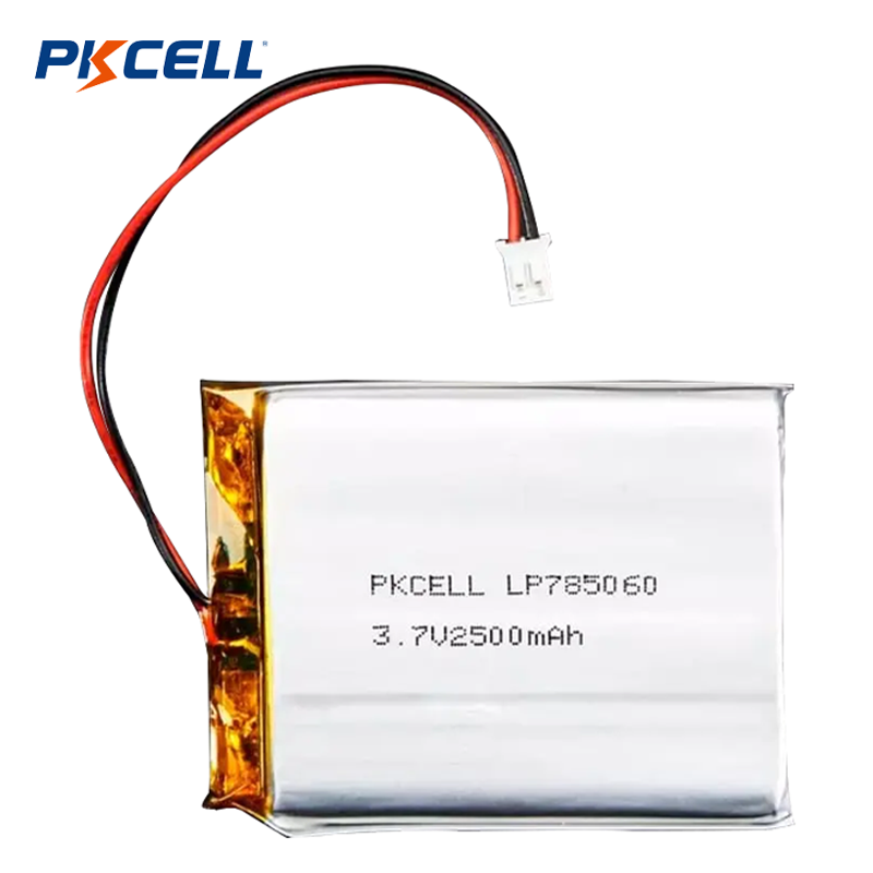PKCELL 0.5C-1C 3.7v 2500mAh LP785060 Lipo 充電式バッテリー PCM 付き
