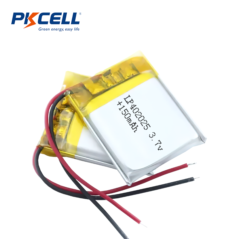 PKCELL LP402025 3.7v 150mah Customized Rechargeable Lithium Polymer Battery