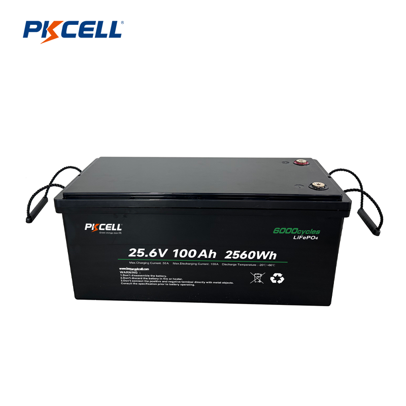PKCELL 25V 100Ah 2560Wh LiFePo4 akkumulátorcsomag szállító