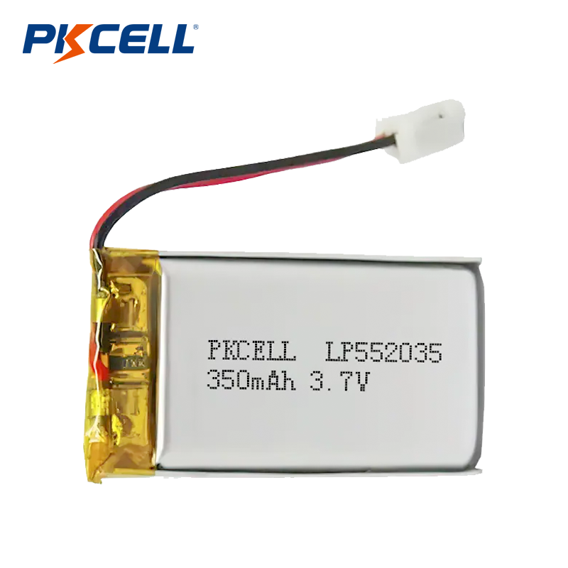 PKCELL 3.7V 350mah LP552035 Small Size Lipo Battery Supplier