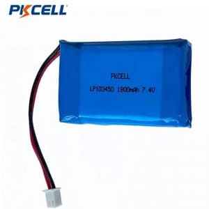 PKCELL 103450 7,4v 1800mAh újratölthető lipo akkumulátor IEC62133 UN38.3 MSDS jóváhagyással rendelkező lítium-polimer akkumulátor