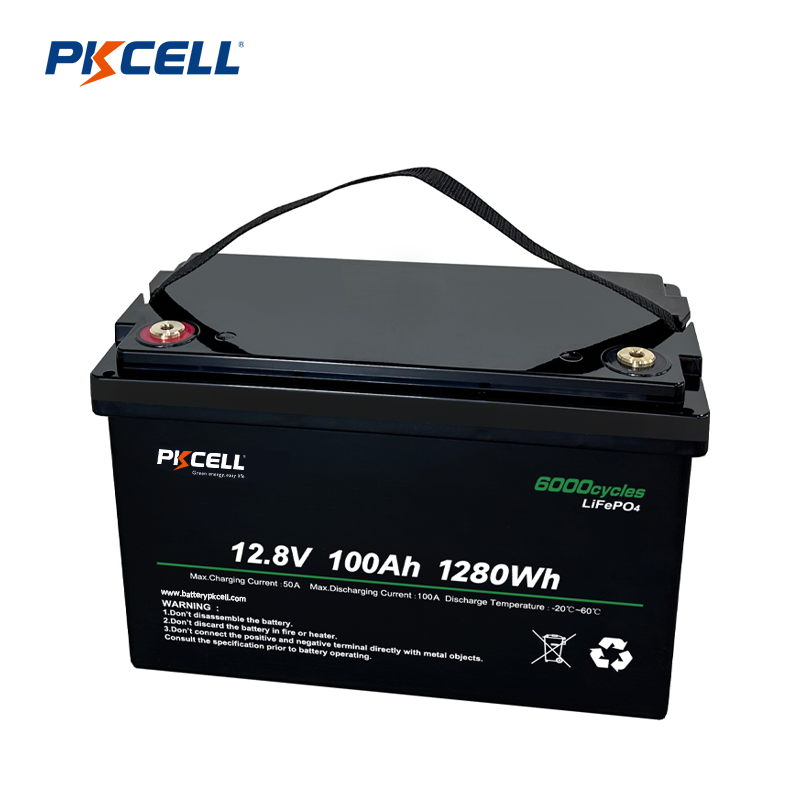 PKCELL 12V 100Ah 1280Wh LiFePo4-batterijpakketleverancier