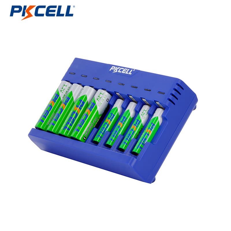PKCELL Hot Sell Hybrid charger with 8-slot charger 8181 compatible with nimh nicd AA 3A charger