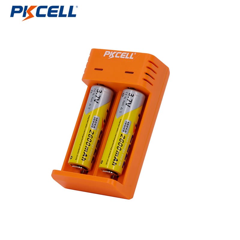 PKCELL Lithium Battery Charger 8221 2 bay 5v 1A smart 18650 Battery Charger Featured Image