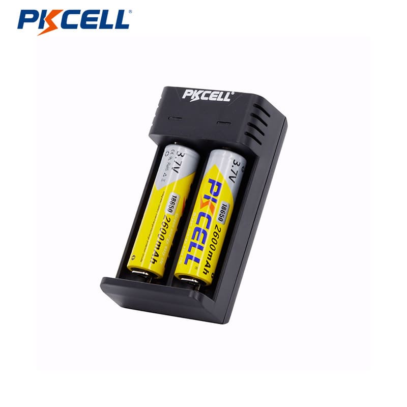 PKCELL Lithium Battery Charger 8221 2 bay 5v 1A smart 18650 Battery Charger
