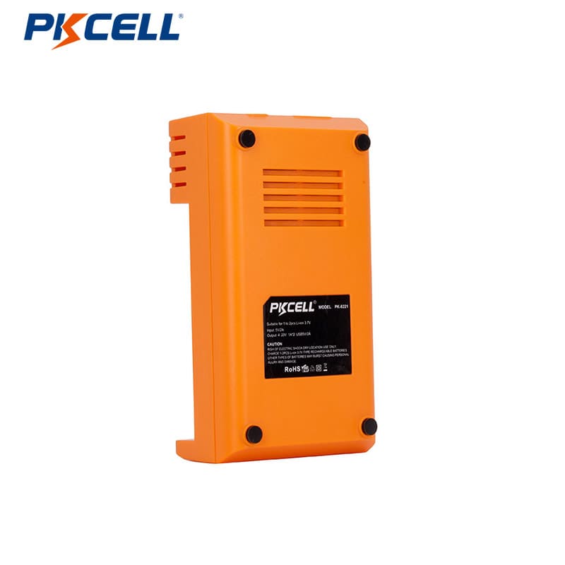 PKCELL Lithium Battery Charger 8221 2 bay 5v 1A smart 18650 Battery Charger