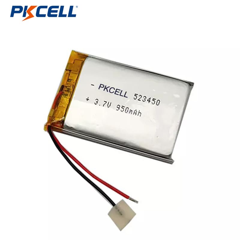 PKCELL LP523450 3.7v 950mAh Rechargeable Lithium Polymer Battery with PCM and Connector Manufacturer