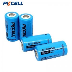 High Capacity 16340 3.7v 700mAh Li Ion Battery CR123a Rechargeable Battery