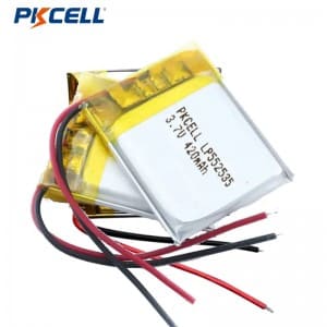 PKCELL/ OEM 552535 3.7v 420mah Hot Sale Small Polymer Battery with PCM and Connector