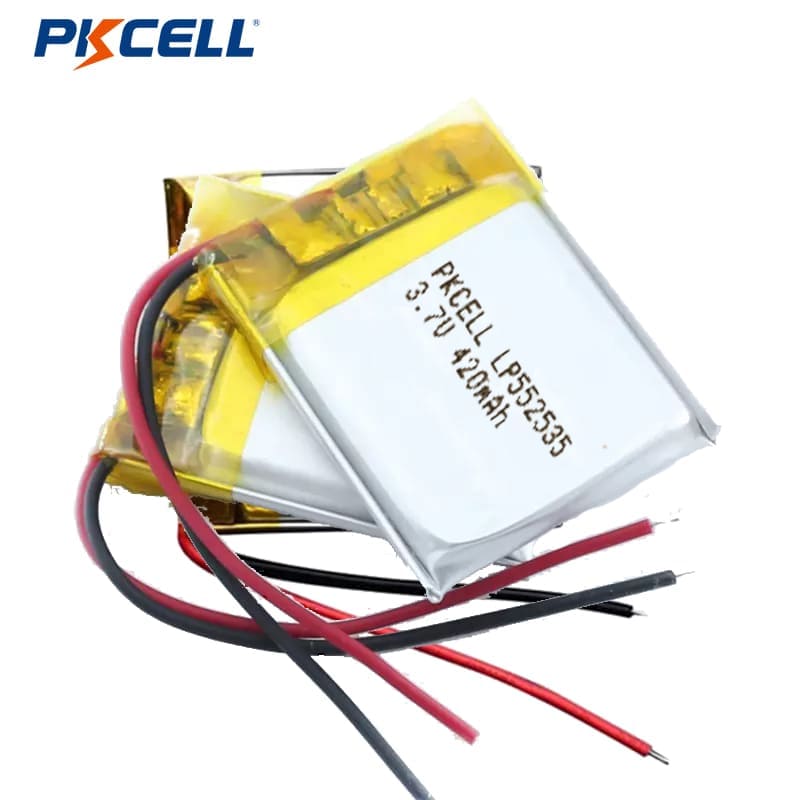 PKCELL / OEM 552535 3.7v 420mah PCM ve Konnektörlü Sıcak Satış Küçük Polimer Pil