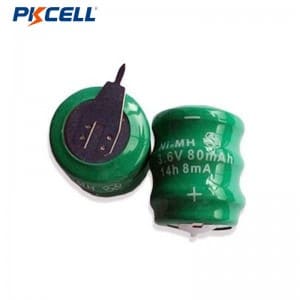 Никель-металлогидридная кнопочная батарея B80h 80 мАч, 3,6 В, батарейки типа «таблетка»