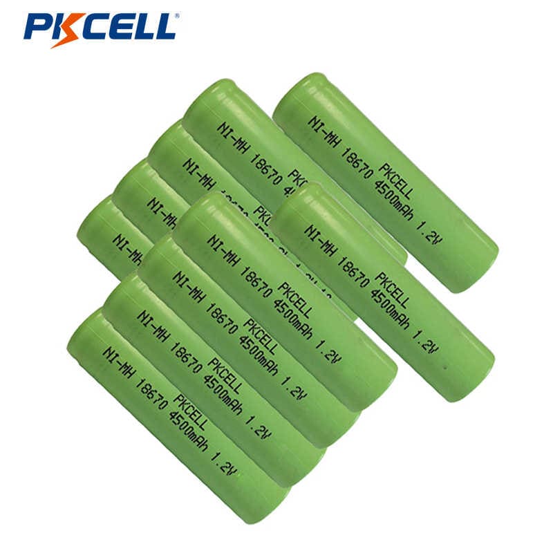 PKCELL 1.2V 18670 Ni-Mh 4200mAh 4500mAh oplaadbare batterij industriële batterij