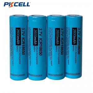 PKCELL 18650 3,7 V 2600 mAh újratölthető lítium akkumulátor