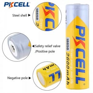 PKCELL 18650 3.7V 2600mAh New Rechargeable Lithium Battery