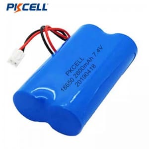 PKCELL 18650 7.4V 2600mAh Rechargeable Lithium Battery Pack with PCM and Connector for Alarm System