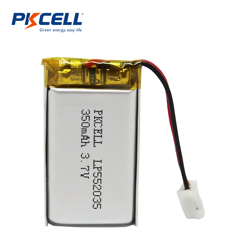 PKCELL 3.7V 350mah LP552035 Small Size Lipo Battery Supplier