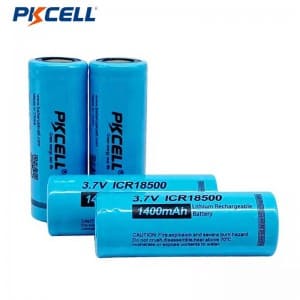 3.7v 1400mAh 18500 Li-ion Rechargeable Battery Available With JST Connector