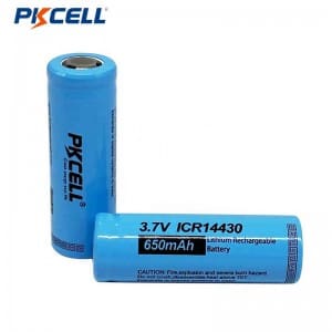 PKCELL ICR14430 3.7v 650mAh Lithium Ion Battery Replacement Rechargeable Battery