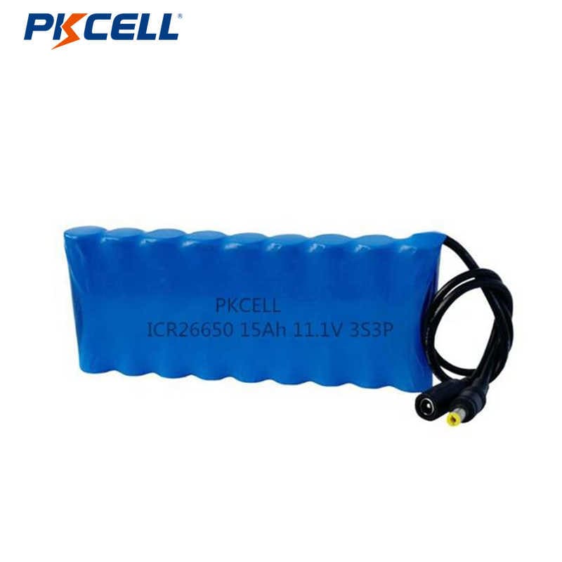 PKCELL ICR26650 11.1v 15AH 3S3P 5000mAh Lithium Ion Battery Rechargeable Battery Pack Featured Image