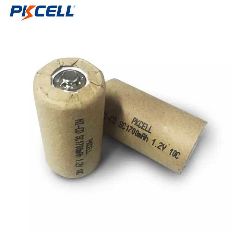 PKCELL NI-CD 1.2V SC 1700mAh Rechargeable Battery Paper Jacket Industrial Battery