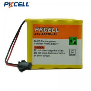 PKCELL NI-CD 4.8V AA 500mAh újratölthető akkumulátorcsomag OEM/ODM