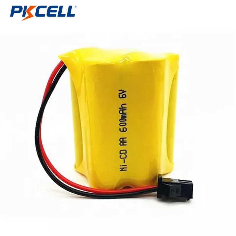 PKCELL NI-CD 6V AA 400mAh 충전식 배터리 파크