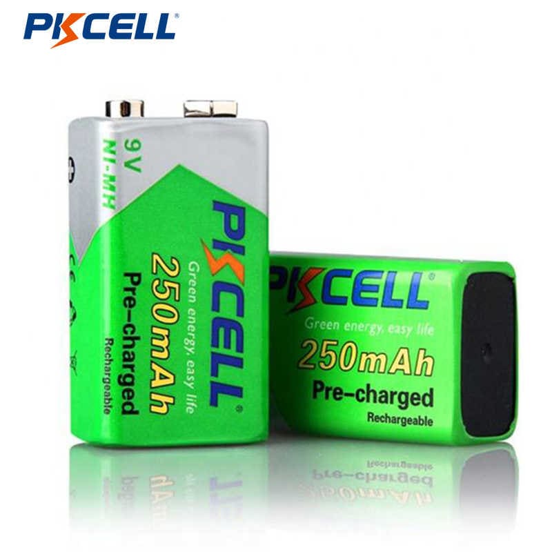 PKCELL NI-MH 9V 250mAh oplaadbare batterij