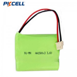 PKCELL Ni-Mh 3.6v AA 1000mAh 1300mAh kiváló minőségű újratölthető akkumulátor