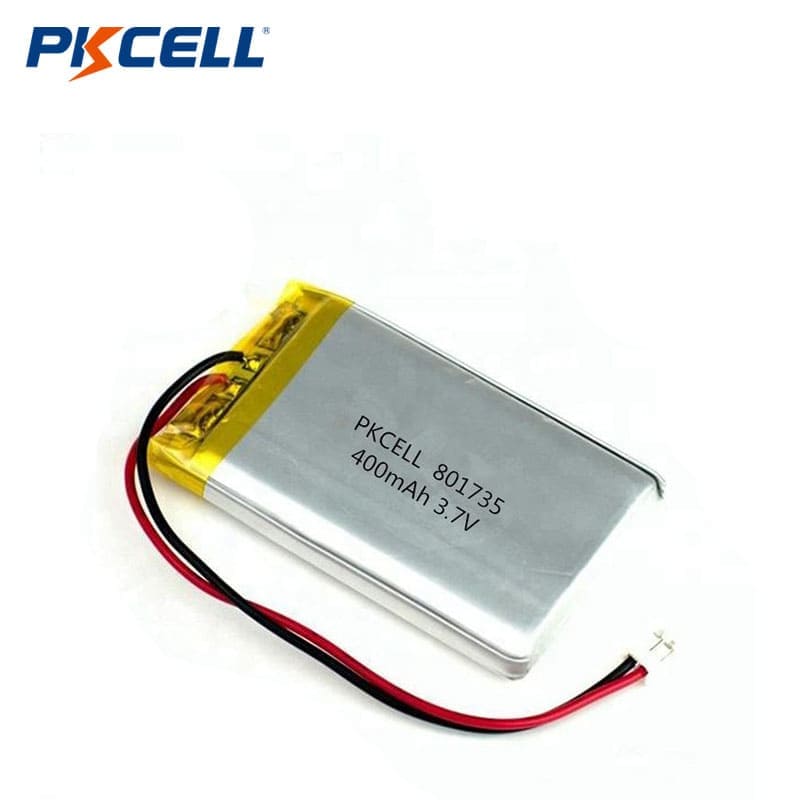 PKCELL LP801735 400mAh 3.7V Li Polymer Battery Pack with PCM Manufacturer