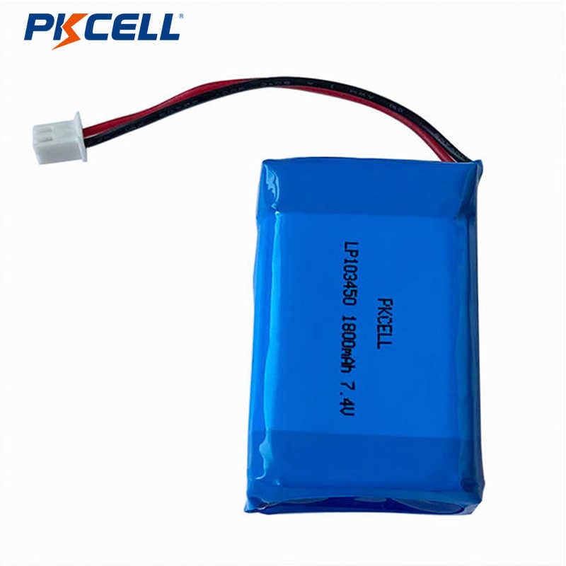 PKCELL LPI103450 Produsen Paket Baterai Polimer Li-Ion 7.4v 1800mah