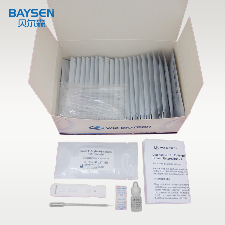 Cheap PriceList for Elisa Reader - IgM antibody Enterovirus 71 EV71 rapid test kit EV 71 antibody – Baysen